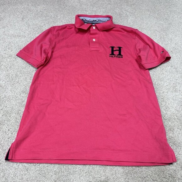 Tommy Hilfiger Polo Men’s Pink Short Sleeve Size Medium - Picture 1 of 11